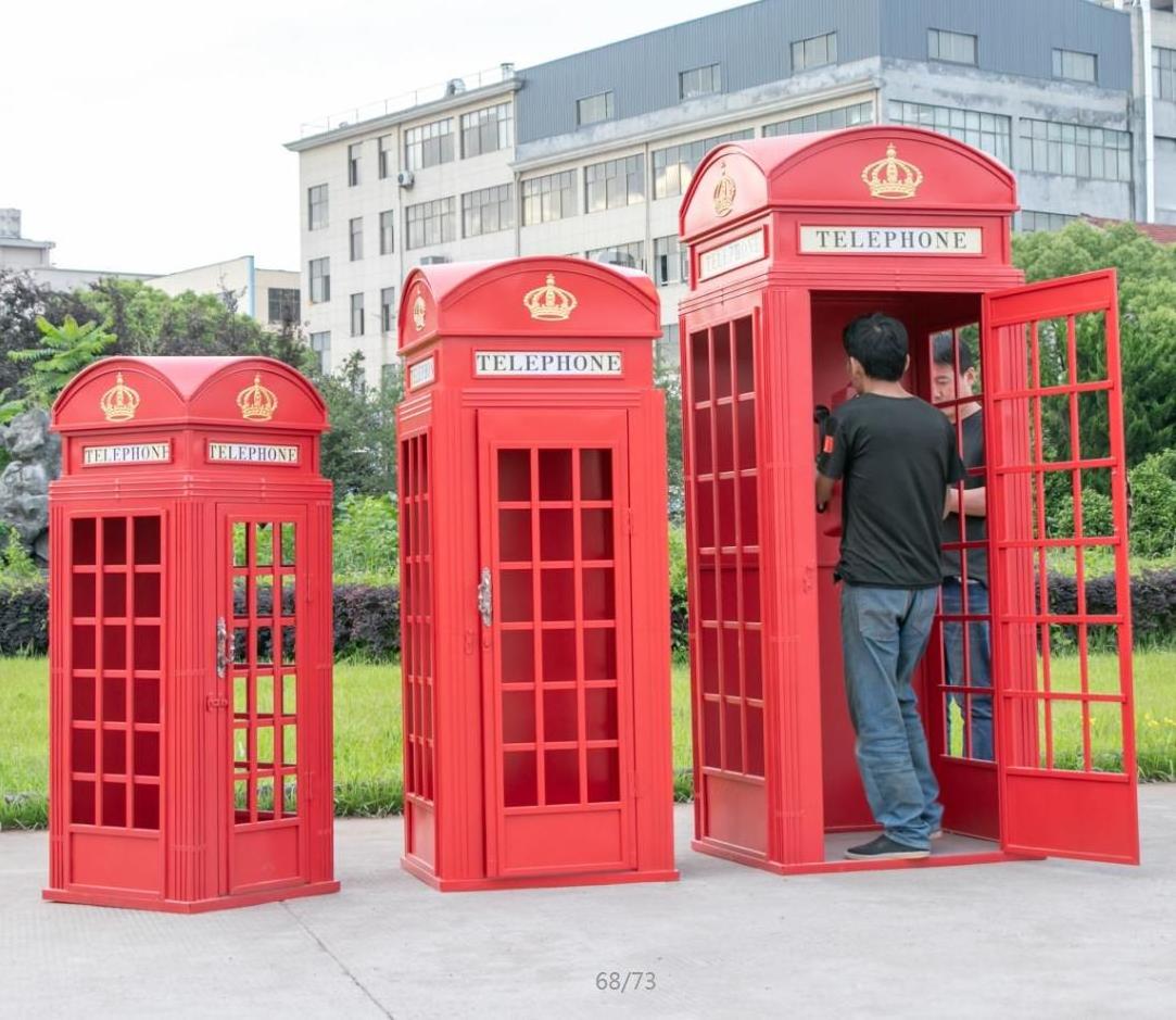 China Manufacturer British Telephone Booth London Telephone phone booth for sale