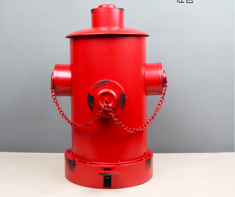 Iron creative industrial style retro fire hydrant ashtray trash can home storage bucket decorative ornaments Photography Props