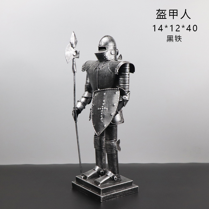 Hot Sale European style medieval armor knight model bar Western restaurant decorated with ancient Roman artifacts armor knight