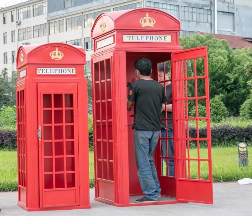 China Manufacturer British Telephone Booth London Telephone phone booth for sale