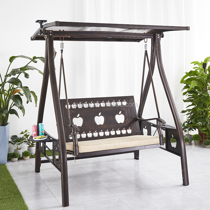 Classic design outdoor garden swing chair black hanging chair