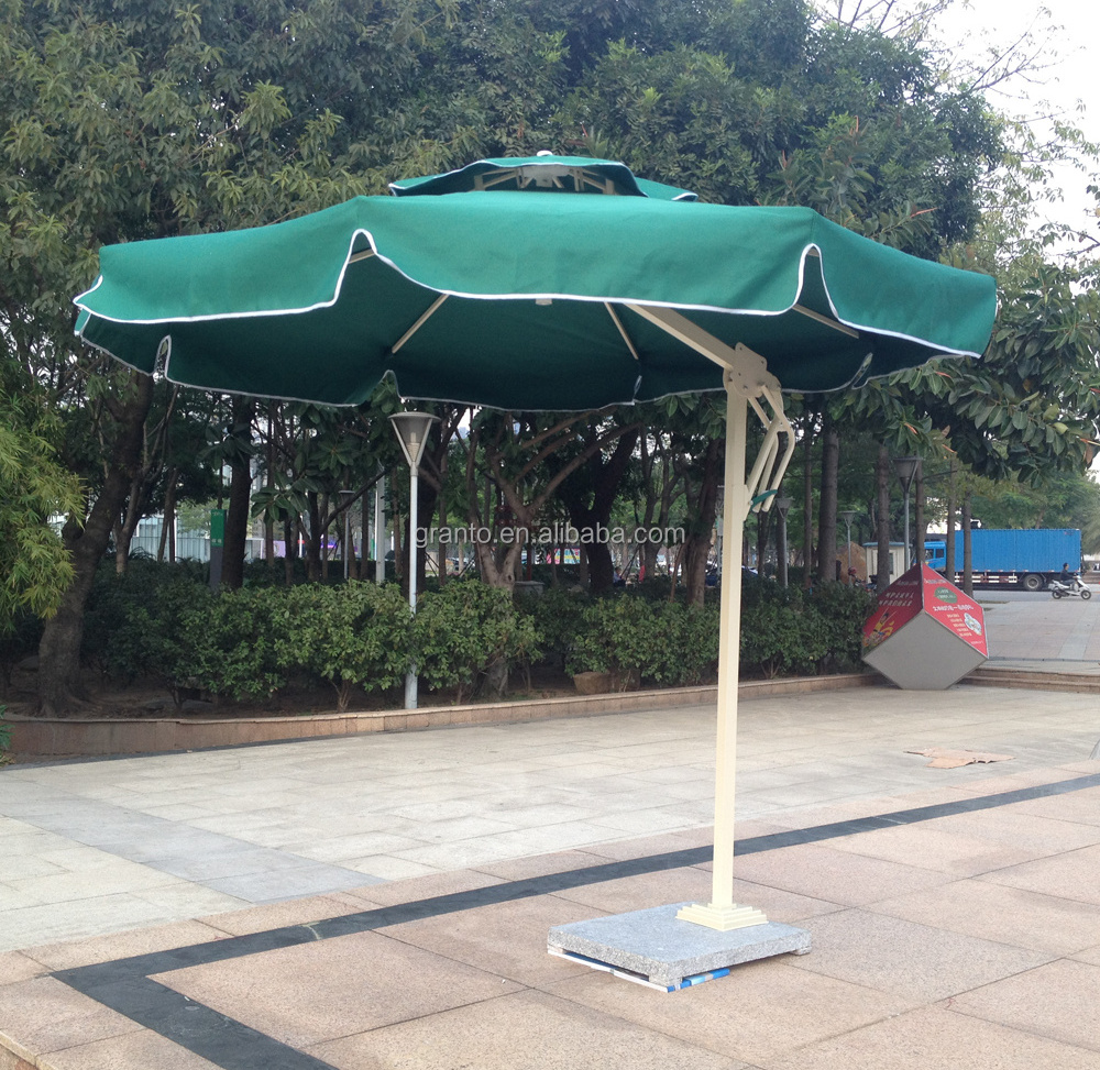 Hot sale simple outdoor use umbrella metal frame furniture backyard relax square parasol with handle