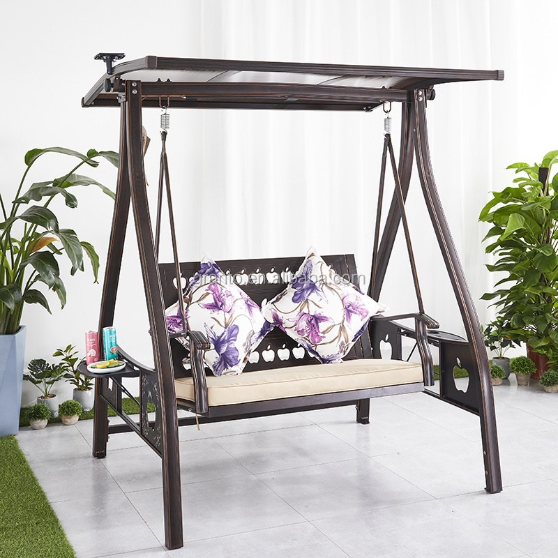 Classic design outdoor garden swing chair black hanging chair