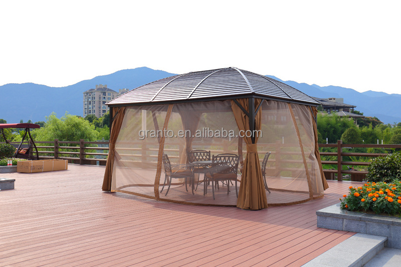 New arrive outdoor backyard pavilion hotel use furniture aluminium gazebo