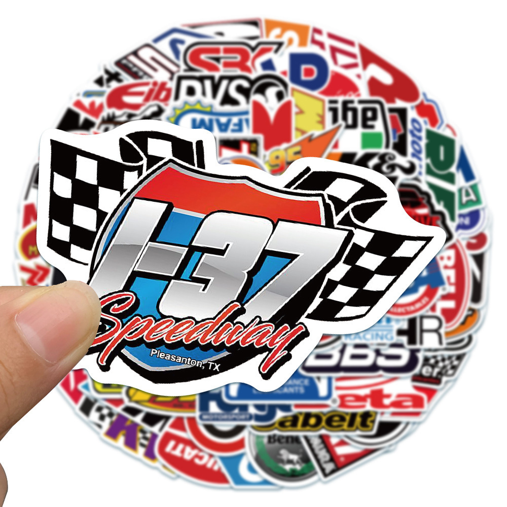 100 Pieces Modified Racing JDM Logo Stickers Skateboard Laptop Motorcycle Motorcycle Helmet Stickers