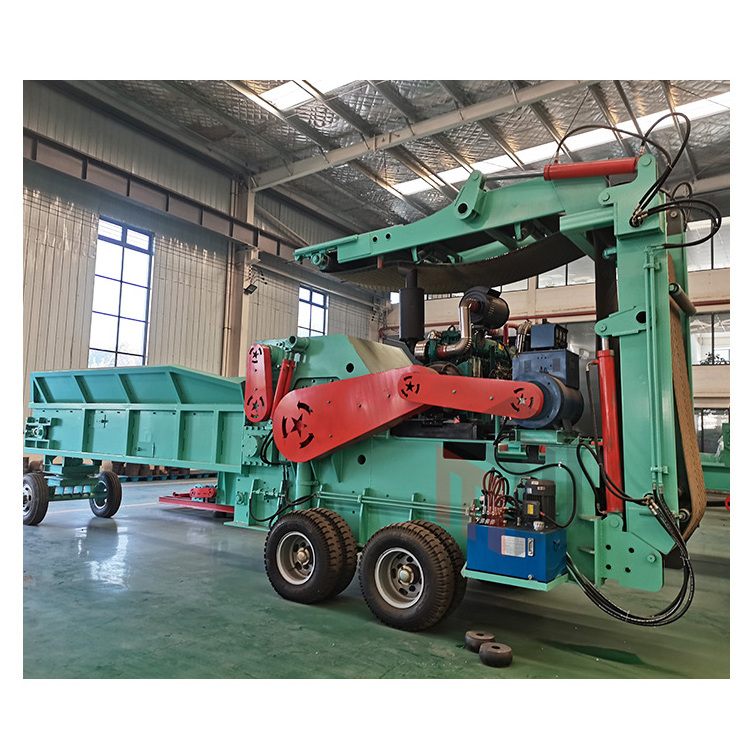 Industrial Big Capacity Waste Wood Pallet Grinder Horizontal Tree Log Root Grinder Price