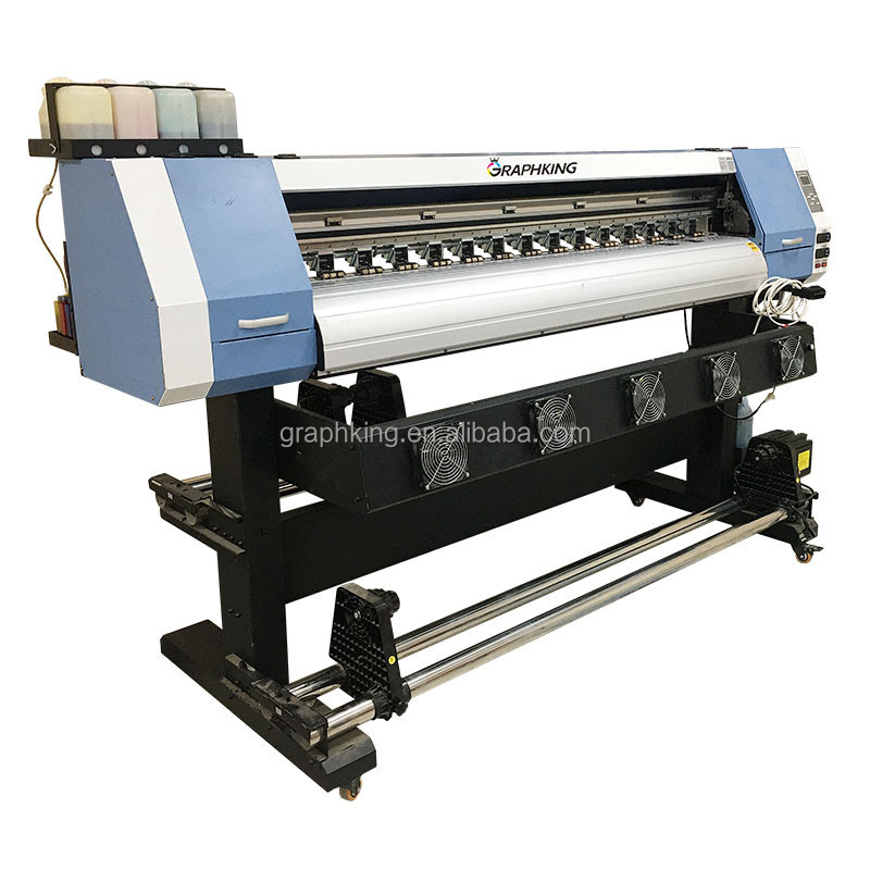 Graphking 1.8m 6ft Large Format Printer for Tarpaulin/pp paper/SAV/window graphics Outdoor Ads Printing Machine with DX5/XP600