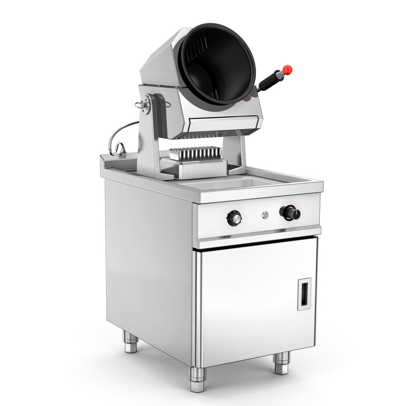 In-Smart commerical automatic cooking machine 2 head pot rotate drum stir fry induction smart robot electric intelligent sale