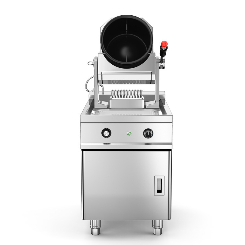 In-Smart commerical automatic cooking machine 2 head pot rotate drum stir fry induction smart robot electric intelligent sale