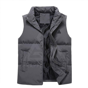 Wholesale Best Quality Men Windproof Puffer Vest Nylon / Polyester Made Winter Warm Puffer Vest