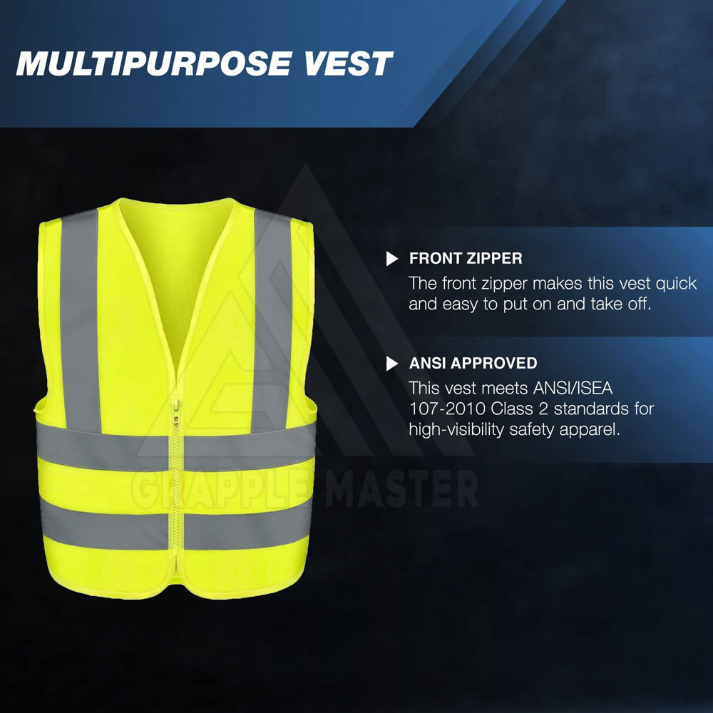 Workwear Multi Pocket Vest Safe Safety Workwear Clothing High Visibility Vest With Custom Logo