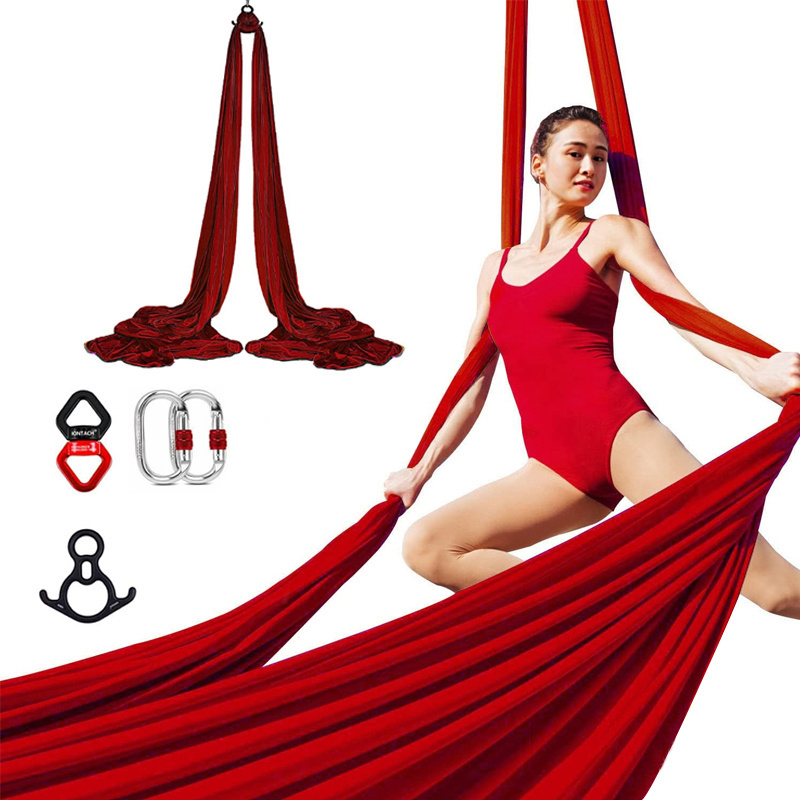 Premium Low-stretch Fabrics Full Accessories Aerial Silks Yoga Swing Set Equipment Yoga Hammock for Beginner Dance