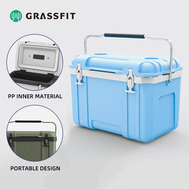 26L 28QT PU Ice Cooler Box Leak Proof Hielera High Capacity Hard Cooler Outdoor Insulated Portable Ice Chest Cooler Box