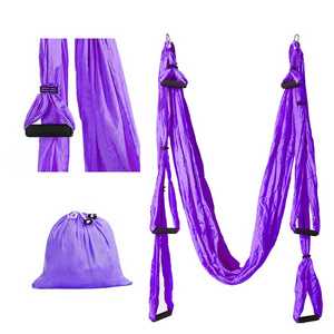 Wholesale Adjustable Silk Nylon Aerial Yoga Swing Frame Hanging Strap Rope Antigravity Yoga Hammock for Flying Yoga Training