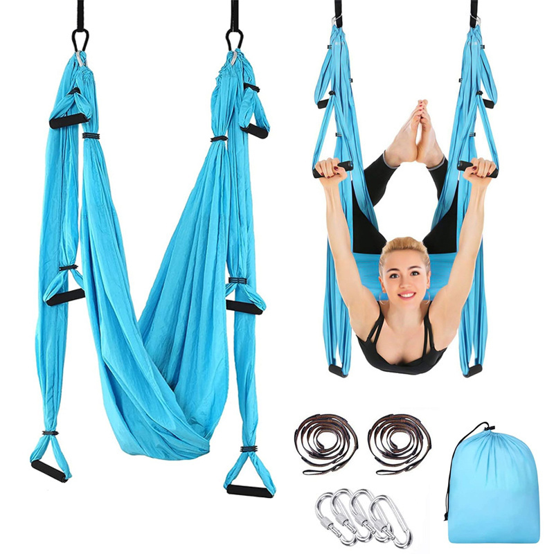 Premium Anti Gravity Nylon 6 handles High Strength Yoga Swing Aerial Yoga Hammock kit Flying Aerial Silk Yoga