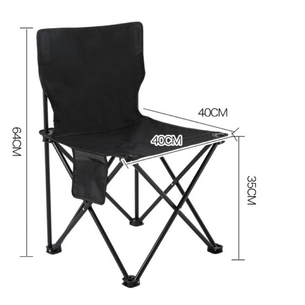 Custom Logo Outdoor Camping Furniture Portable Oxford Fiber Aluminum Folding Chair Picnic Fishing Foldable Chairs with Backrest