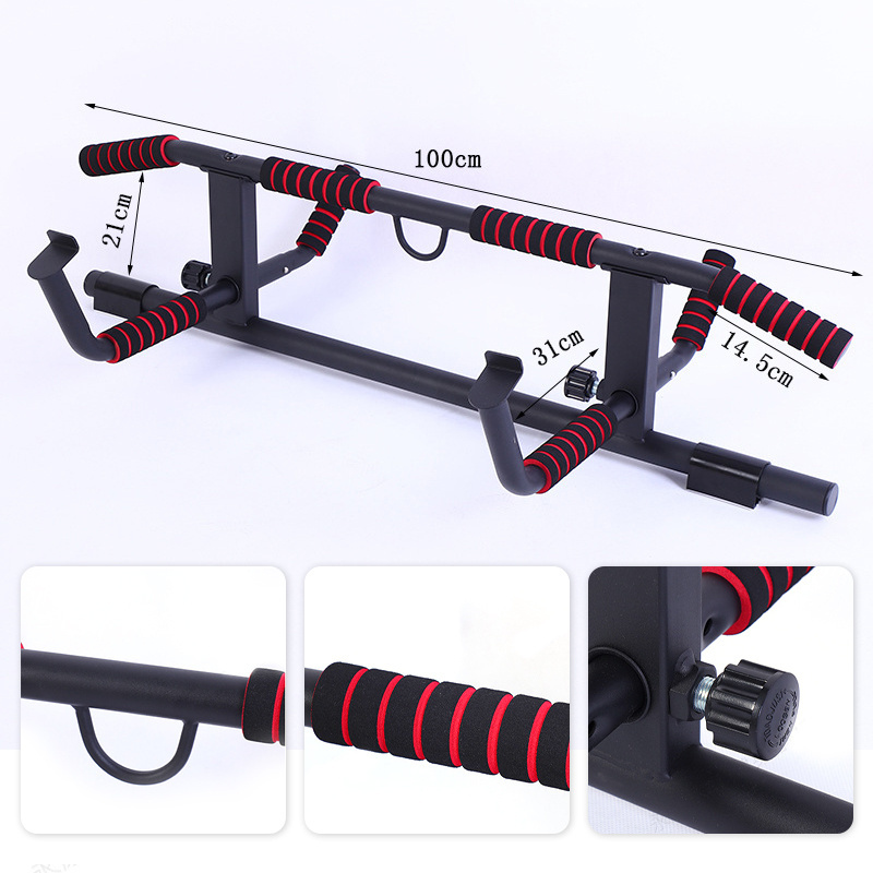 Safe Home Gym Fitness Strength Training Chin Up Bar Adjustable Door Pull up Bar Doorway Wall Mounted Pull up Bar Portable