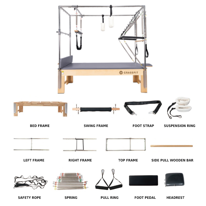 Wood Pilates Reformer Equipment Sale Used Pilates Studio Reformer Full Trapeze Table Professional Yoga Reformer Pilates Cadillac