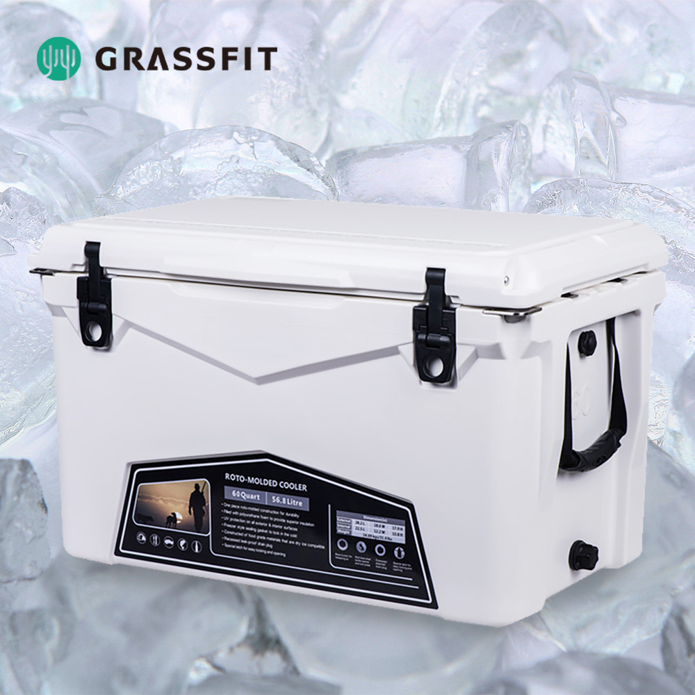 New 60qt Aussie Outdoor Ice Chest Big Size Cooler box Set Camping and Fishing Water Rotomolded Large Hard Drinks Cooler Box