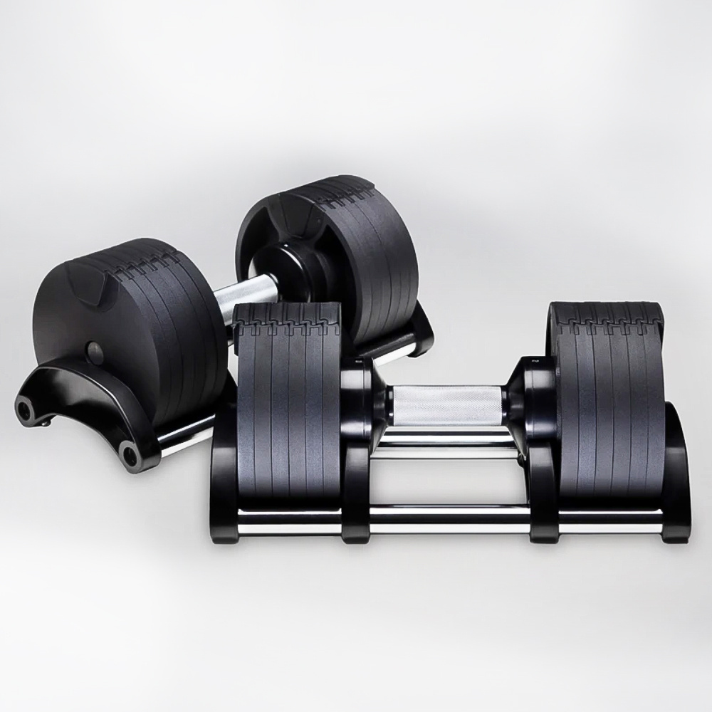 Adjustable Dumbbells 2kg 20Kg Weights Set Variable Training Loadable Workouts Triangle Quick Lock Square Spinlock for Workout