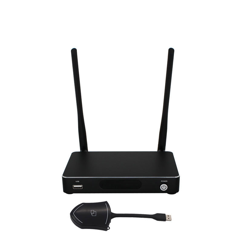 Meeting room 4K BYOD wireless presentation system sender dongle transmitter Tx Airplay Miracast one screen receiver Rx switcher