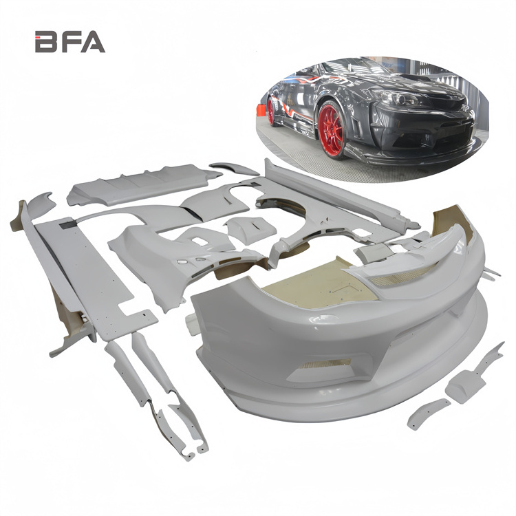 FOR SUBARU IMPREZA 10 STI GRB GRF 2008-2011Upgrades VARI VRS STYLE FIBER GLASS BUMPER WIDE BODY KIT