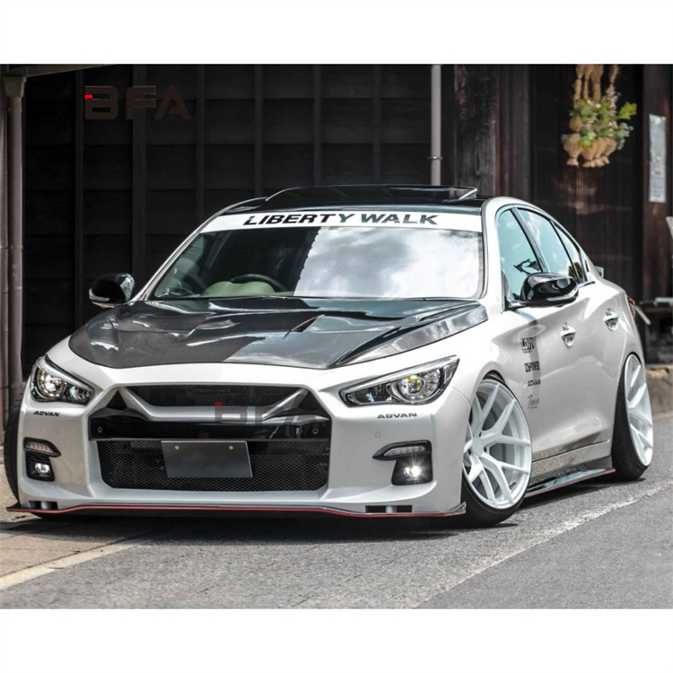 For Infiniti Q50 Q50S Q50L upgrade modified R400 LB GTR style front bumper front lip spoiler body kit