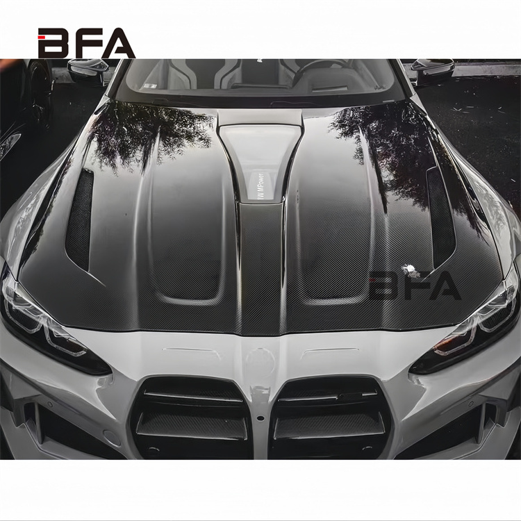 For BMW 3 Series 4 Series M3 M4 G80 G82 Upgrade modified carbon fiber hood imp style lightweight bonnet body kit