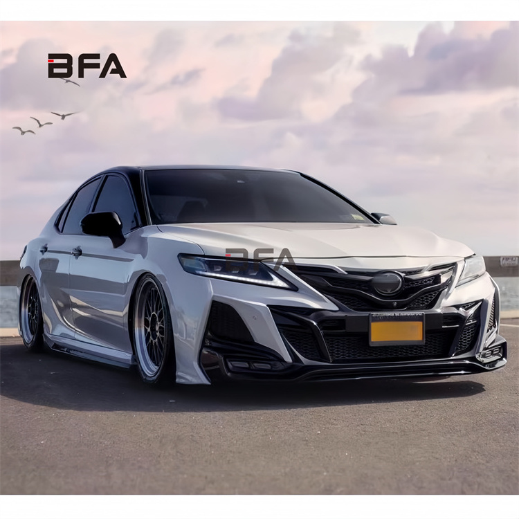 PP High quality body kit for 2018-2023 Toyota Camry upgraded Khan-style front bumper and rear bumper exhaust injection molding