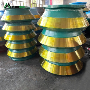 High Quality Rubblemaster Terex Cone Crusher Wear Parts Mantle Concave Bowl Liner For Sale