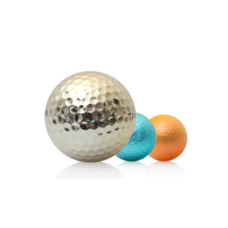 New high quality electroplated metal golf ball