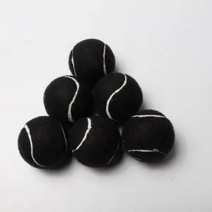 Black color padel cricket small size custom tennis balls