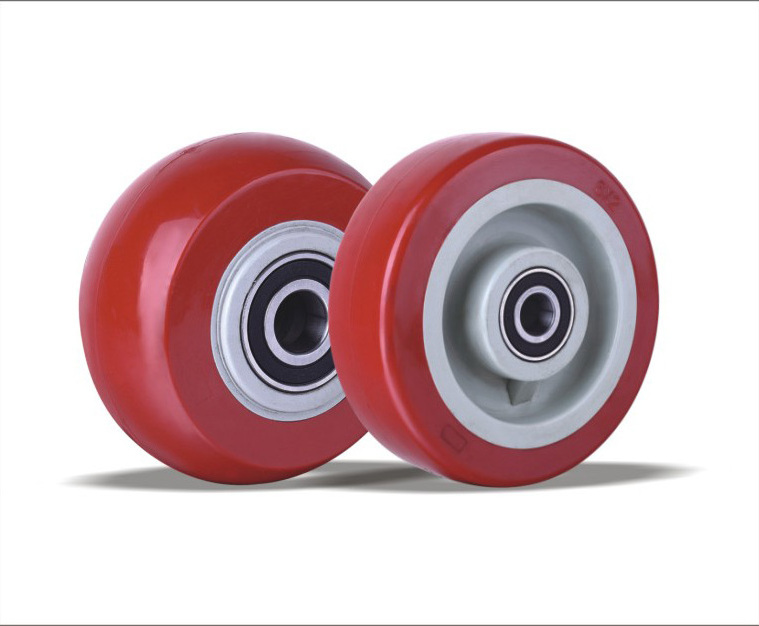 High quality small nylon PU roller sliding wardrobe  roller cabinet drawer sliding roller skate wheel