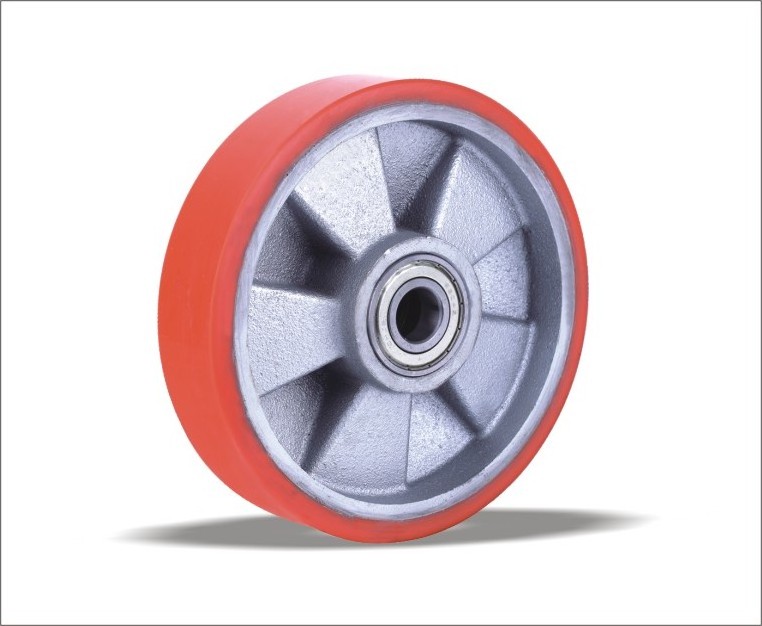 Hot sale polyurethane wheels with aluminum centre for trolley and has marvellous  performance