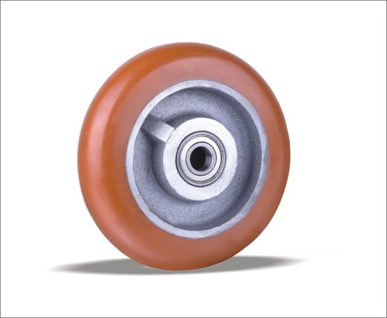 Hot sale polyurethane wheels with aluminum centre for trolley and has marvellous  performance