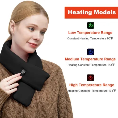 Outdoor USB Heating Pad Neck Warmer Heated Scarf Ladies Upgrade Rechargeable Battery Heating Neck Scarf