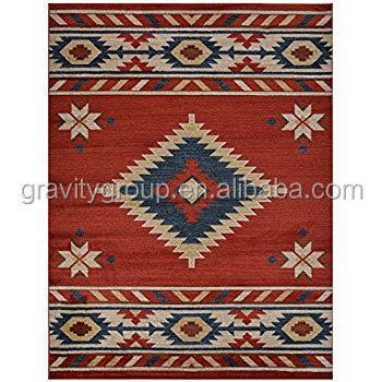 Aztec Southwestern Diamond Thick Serape Navajo Blanket