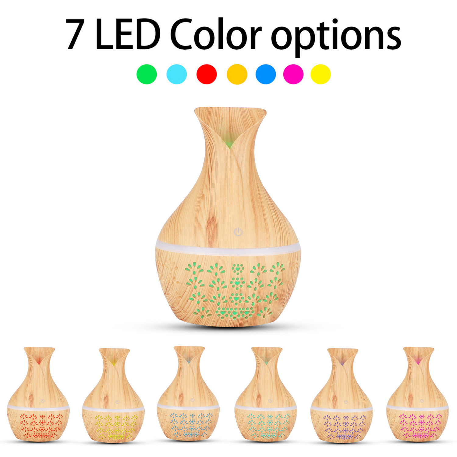 In Stock Factory Price 130ml Air Aromatherapy Humidifier Essential Oil Wood Grain Diffuser