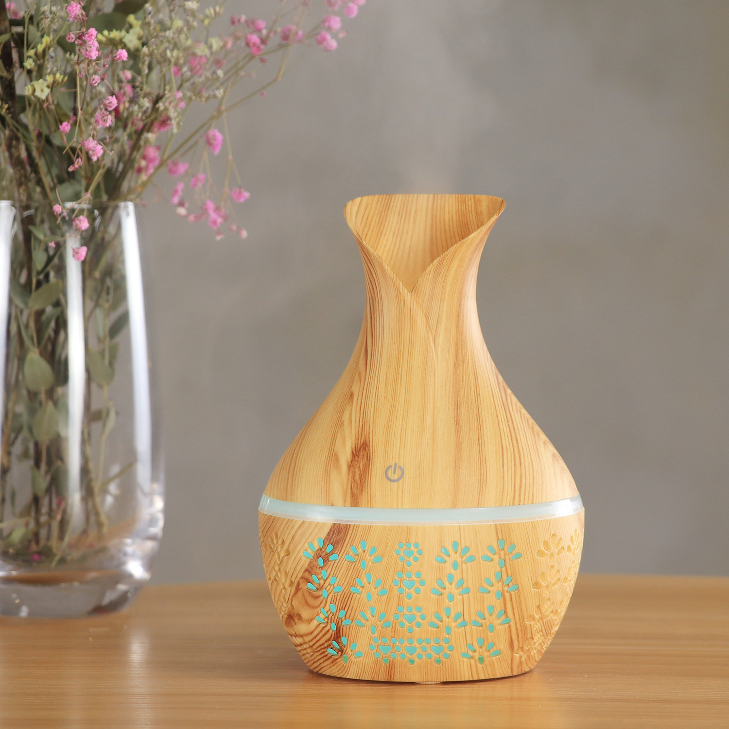 In Stock Factory Price 130ml Air Aromatherapy Humidifier Essential Oil Wood Grain Diffuser