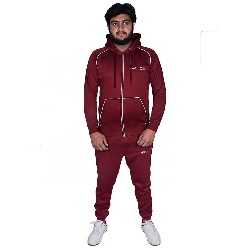 Men's jogging suit, tracksuit, sportswear, men's sweat jacket and tracksuit bottoms, sports suit with Reflective Piping