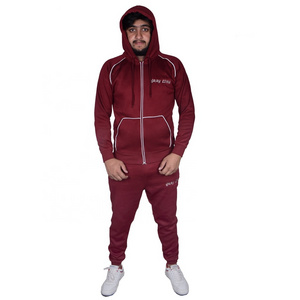 Men's jogging suit, tracksuit, sportswear, men's sweat jacket and tracksuit bottoms, sports suit with Reflective Piping