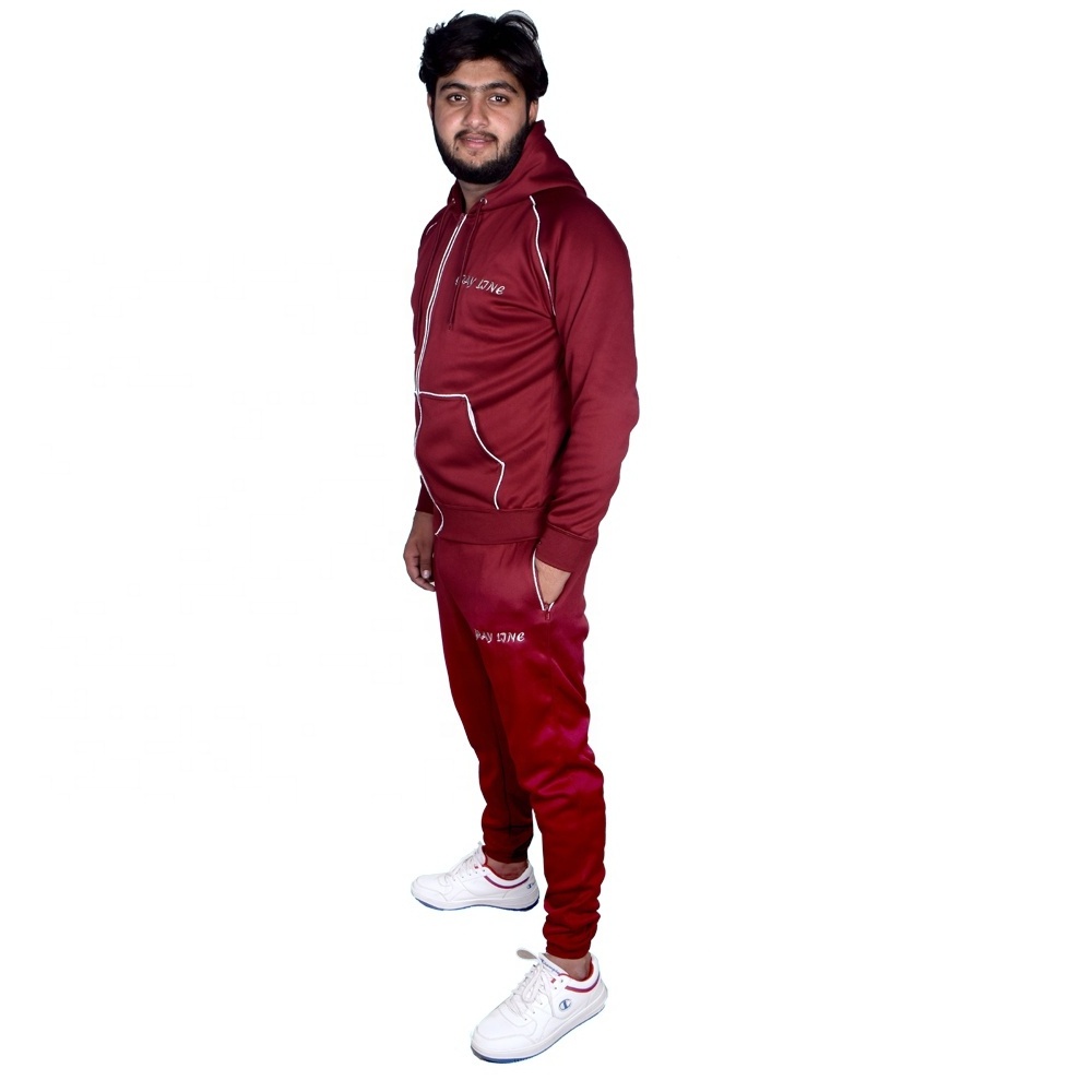 Men's jogging suit, tracksuit, sportswear, men's sweat jacket and tracksuit bottoms, sports suit with Reflective Piping