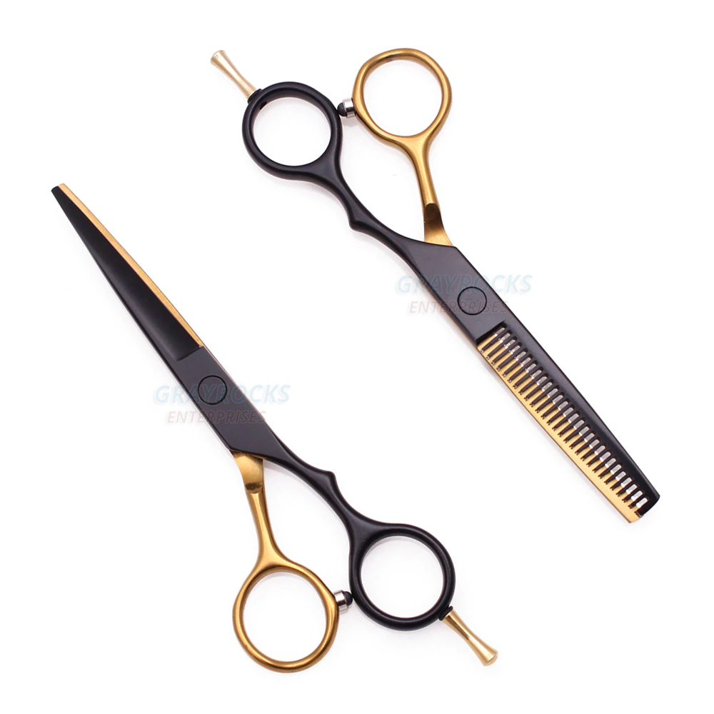 Professional Barber Salon Hair Cutting Thinning Scissors Barber Shears Hairdressing Scissors Set With Pouch Barber Scissors