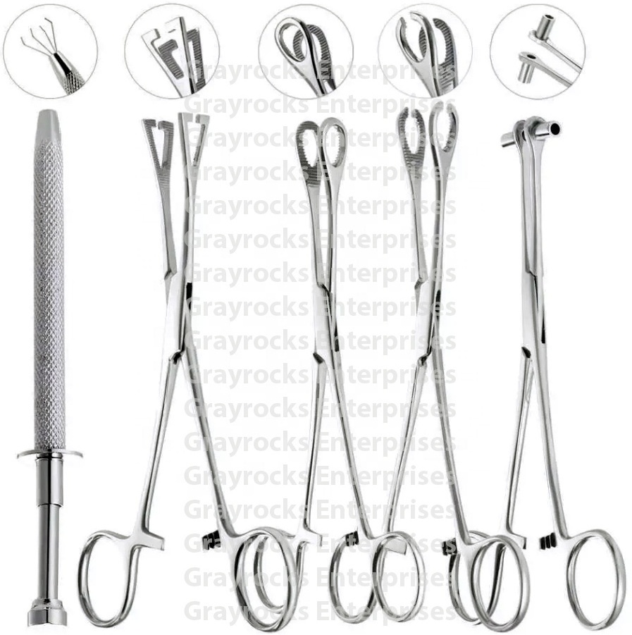 Professional Body Piercing Tools Body Piercing Kit Ear Lip Navel Nose Round Open Septum Piercing clamp tool