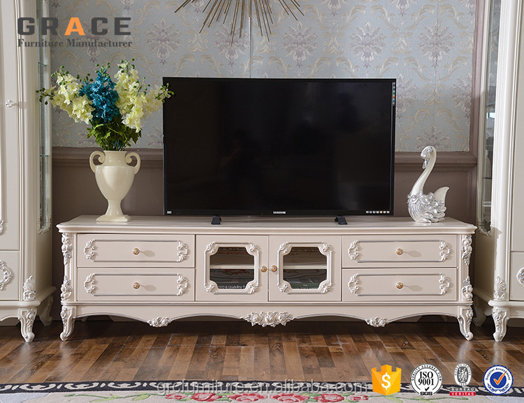 Z903 french style corner tv stand cabinet with storage drawer cabinet