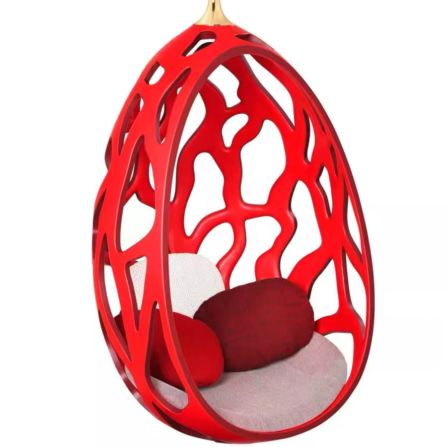 Morden Style egg swinging chair fiberglass hanging basket chair