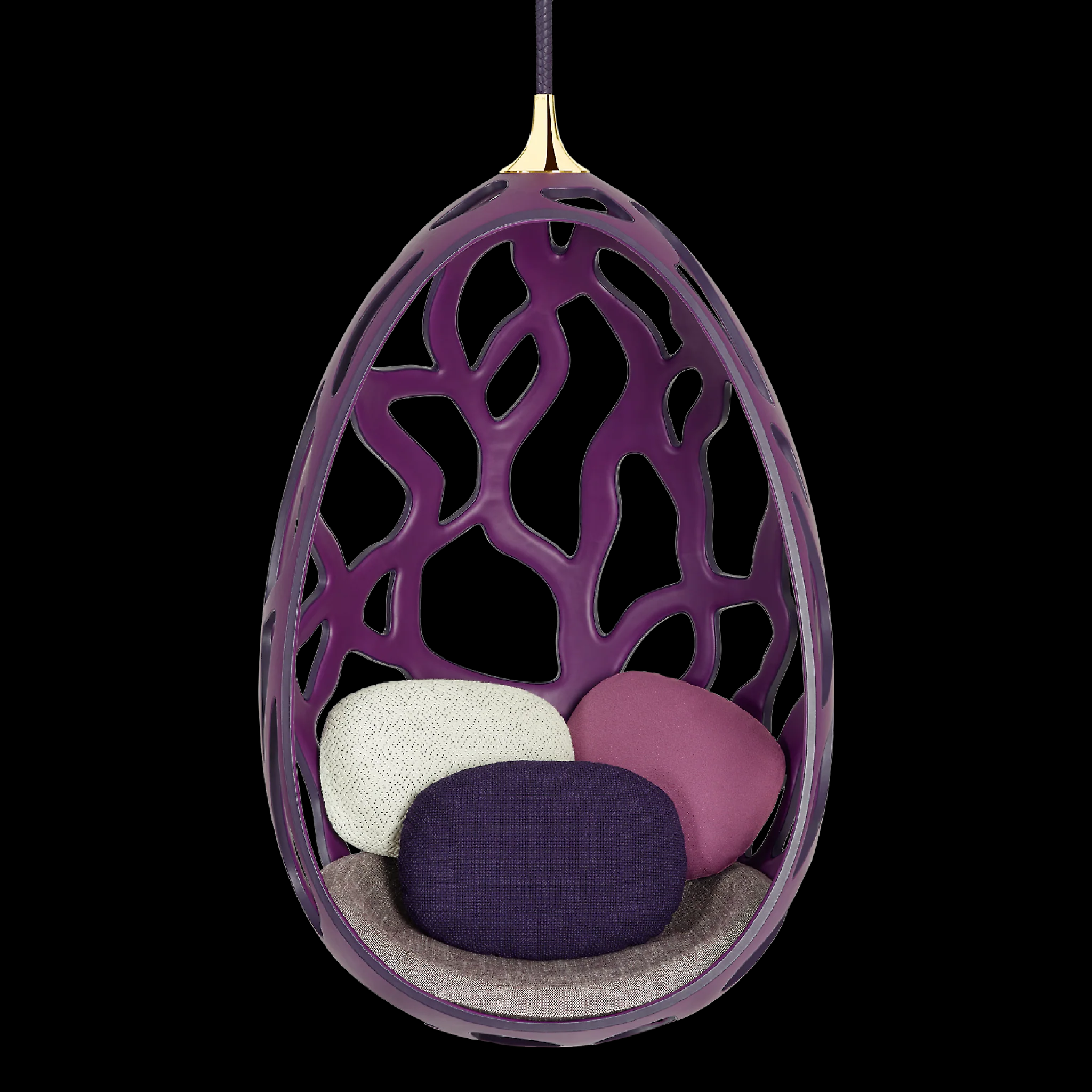 Morden Style egg swinging chair fiberglass hanging basket chair