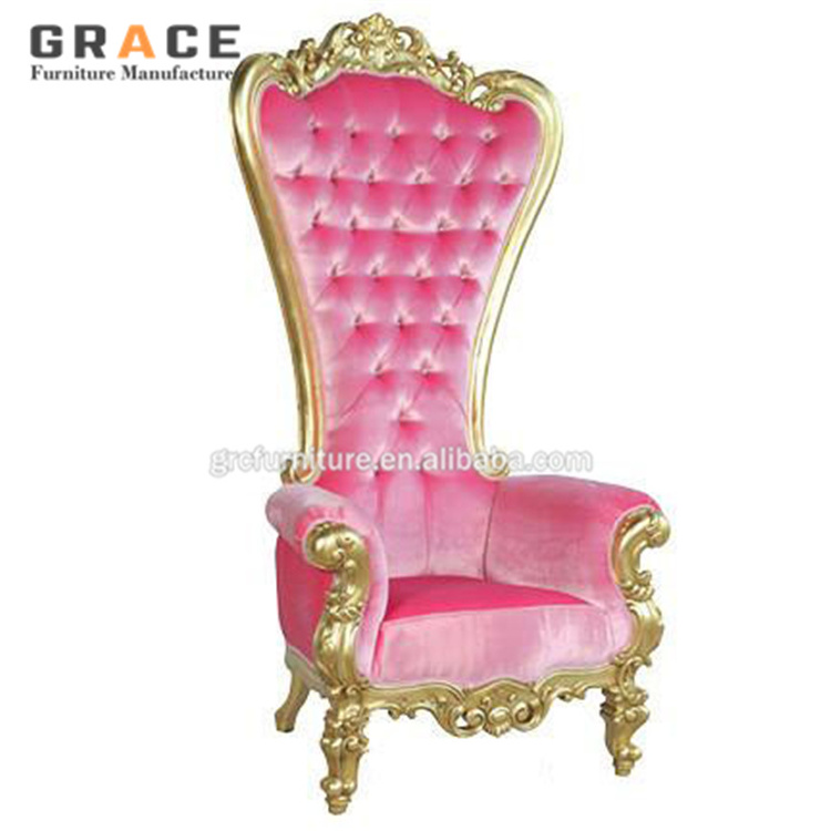 best sale luxury pink kids salon furnitures king throne chair for kids