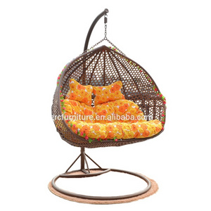 high quality oval cocoon rattan hanging egg chair india