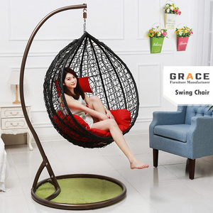 rattan furniture basket egg shaped chair swing with good price